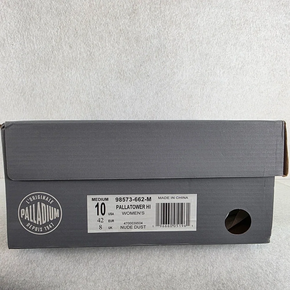 Palladium Pallatower Hi Women's Platform Boots Size 10‎ Nude Dust New in Box